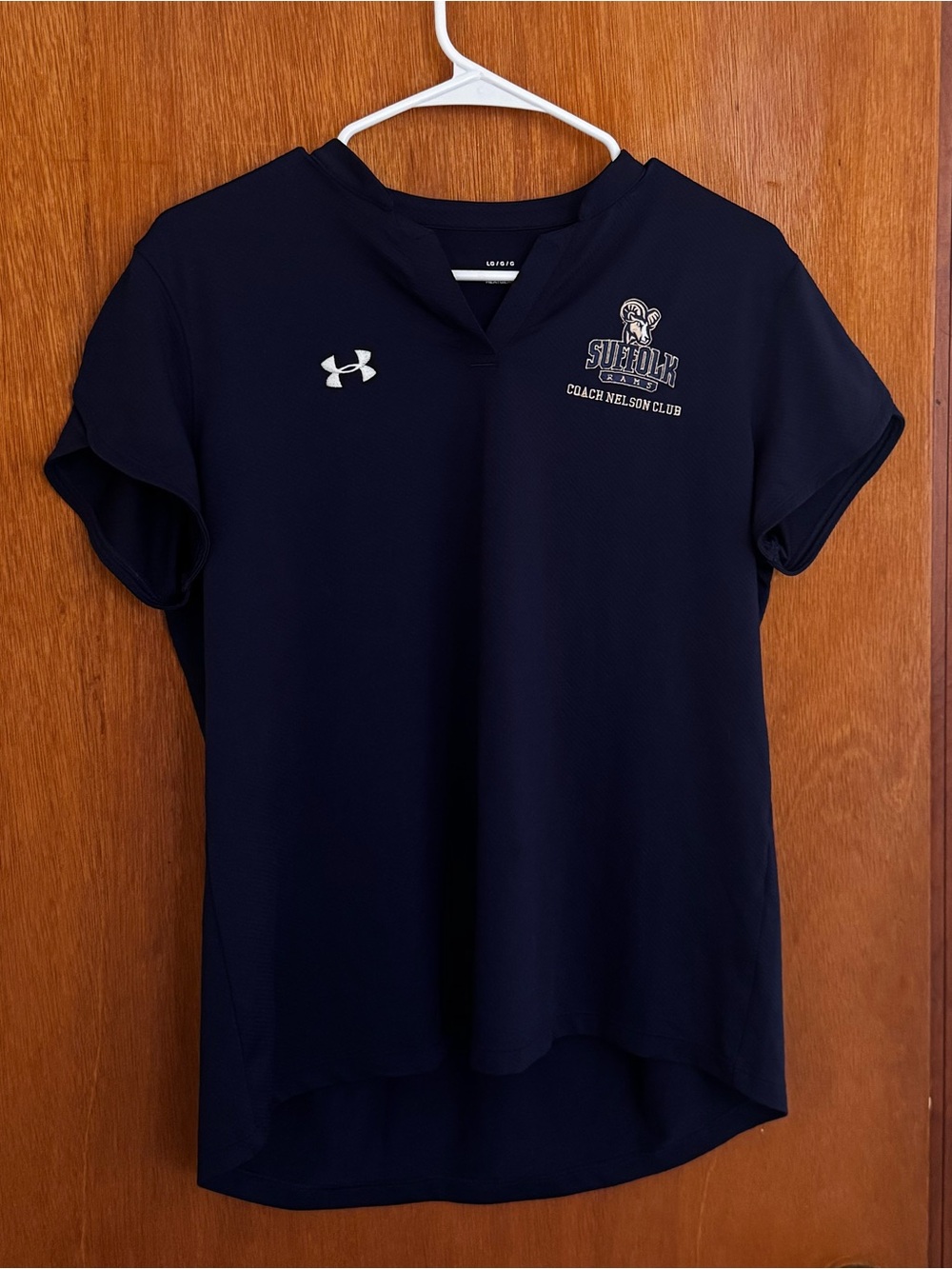 Under Armour Navy Suffolk Rams Coach Nelson Club Athletic Polo